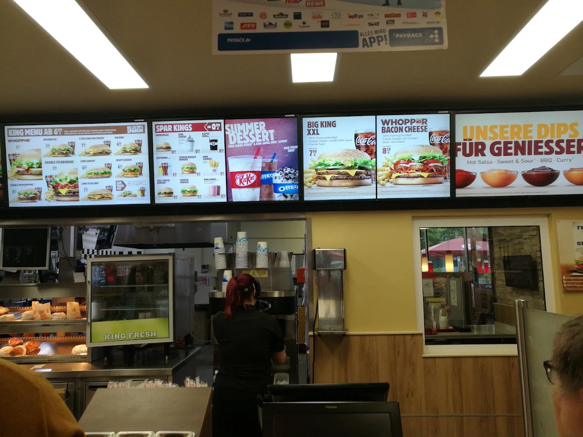 Speisekarte, Burger King