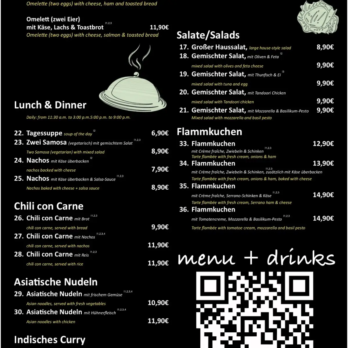 Speisekarte, Runway Sandwiches