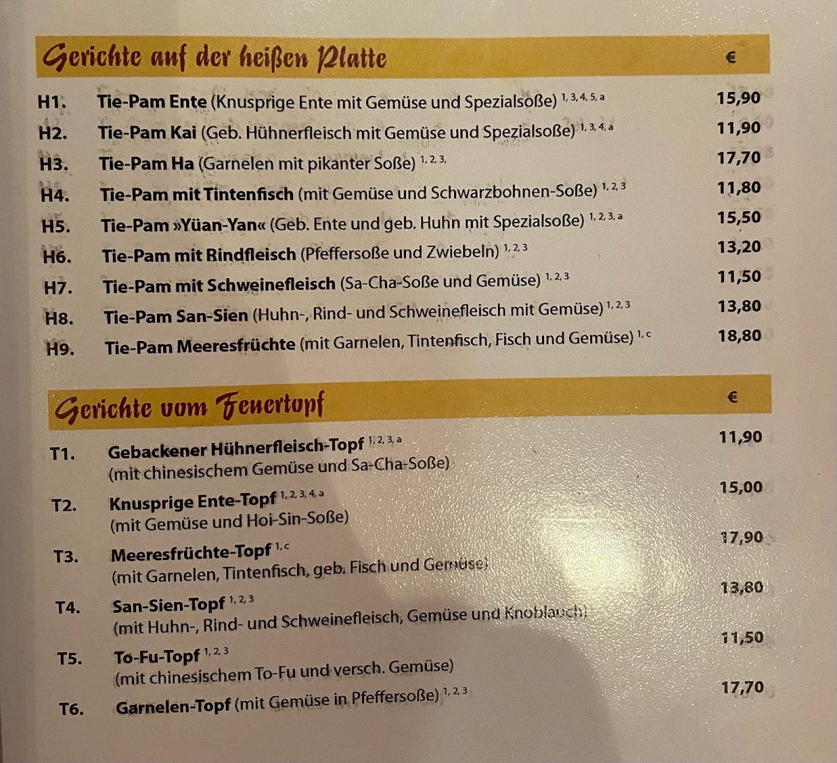 Speisekarte photo 2