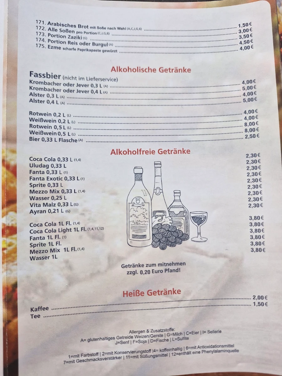 Speisekarte, Pizza Stübchen