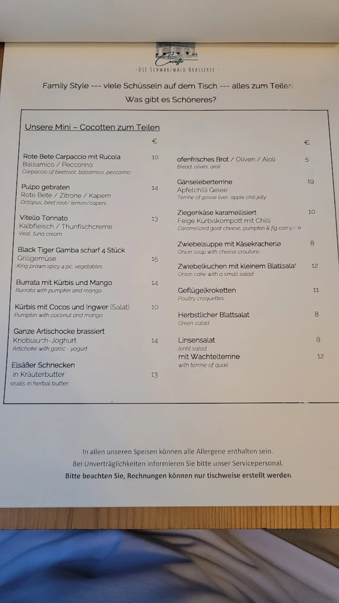 Speisekarte photo 1