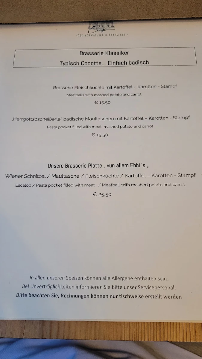Speisekarte photo 5