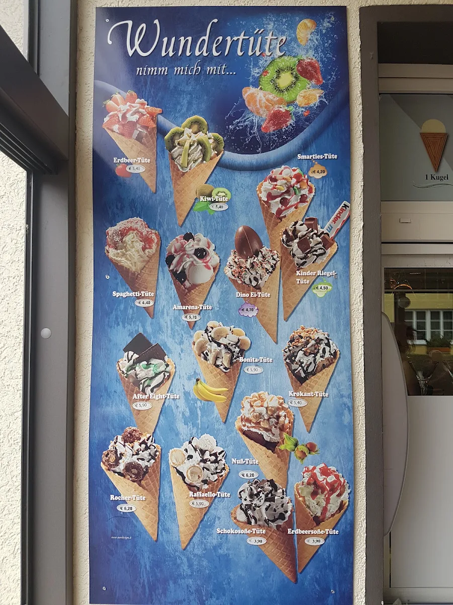 Speisekarte, Guzzo Gelato & Caffè