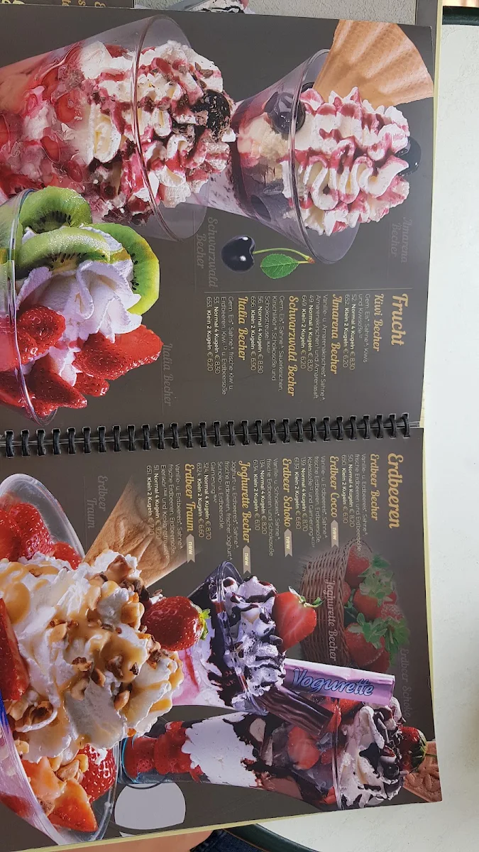 Speisekarte, Guzzo Gelato & Caffè