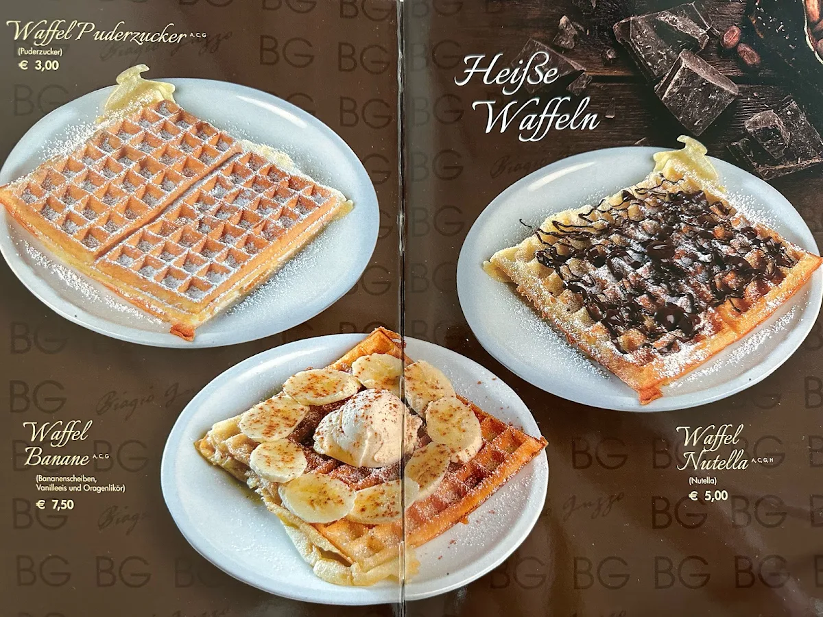 Speisekarte, Guzzo Gelato & Caffè