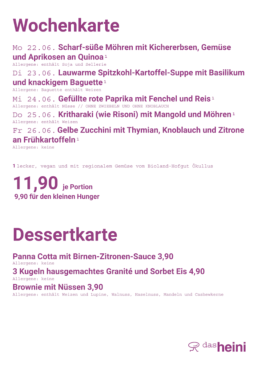 Speisekarte photo 1