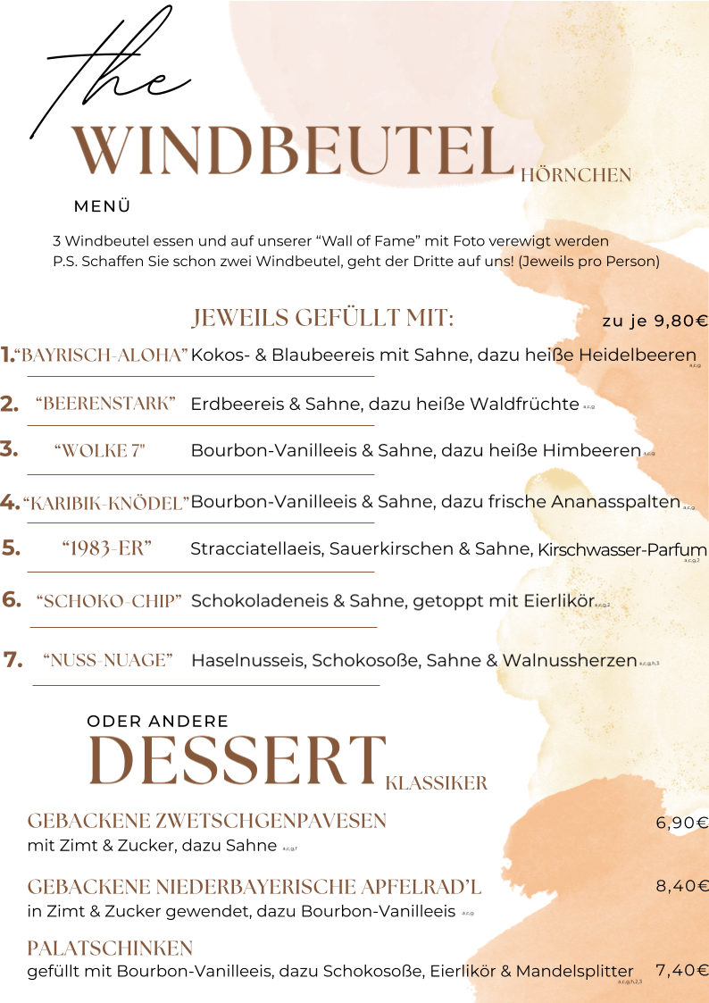 Speisekarte, Traditionswirtshaus "Alte Post"
