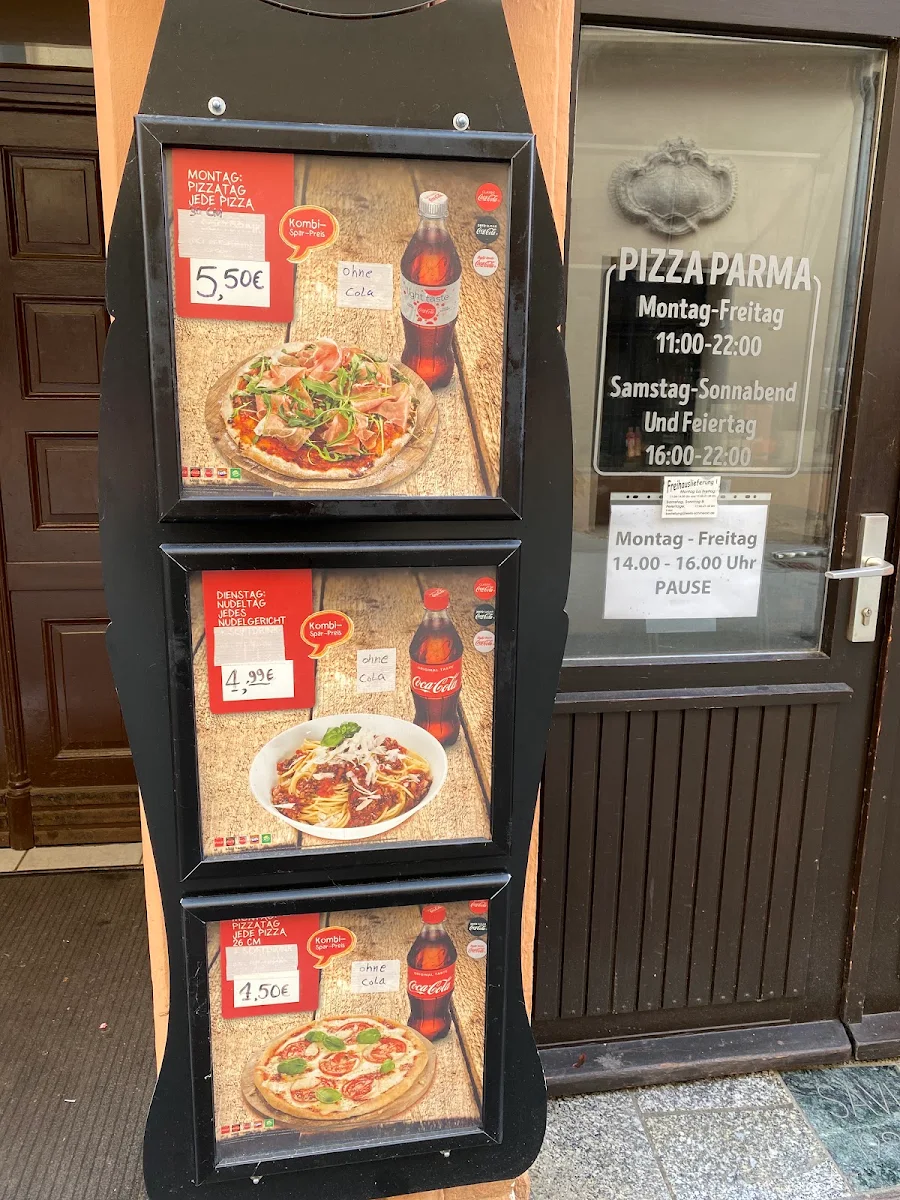 Speisekarte, Pizzeria bella italia
