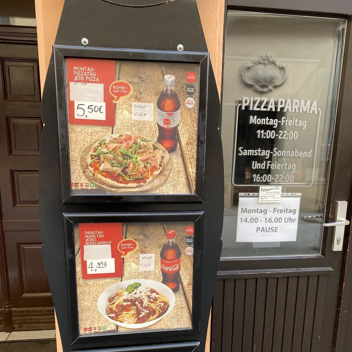 Atmosphäre, Pizzeria bella italia