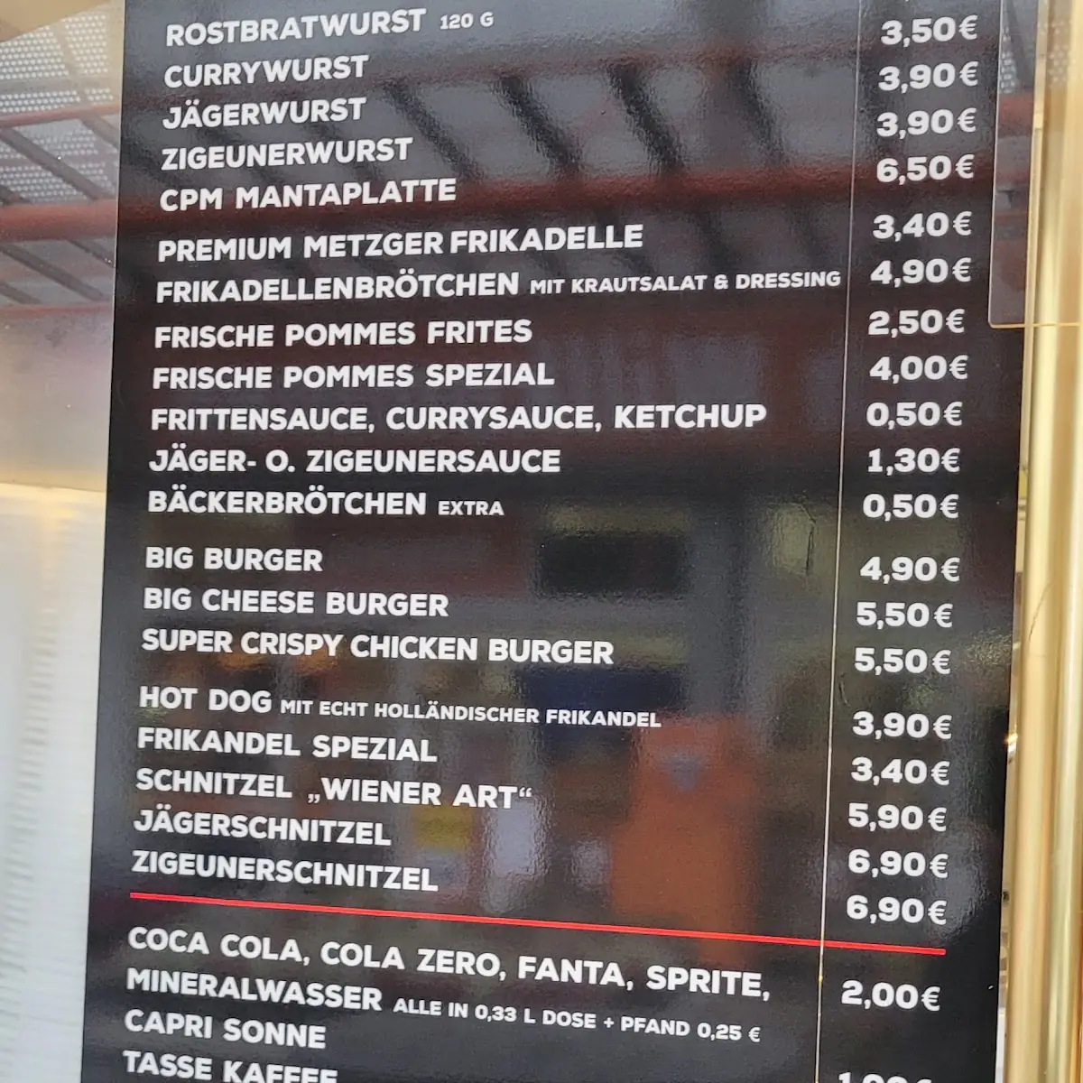 Speisekarte, Curry Co