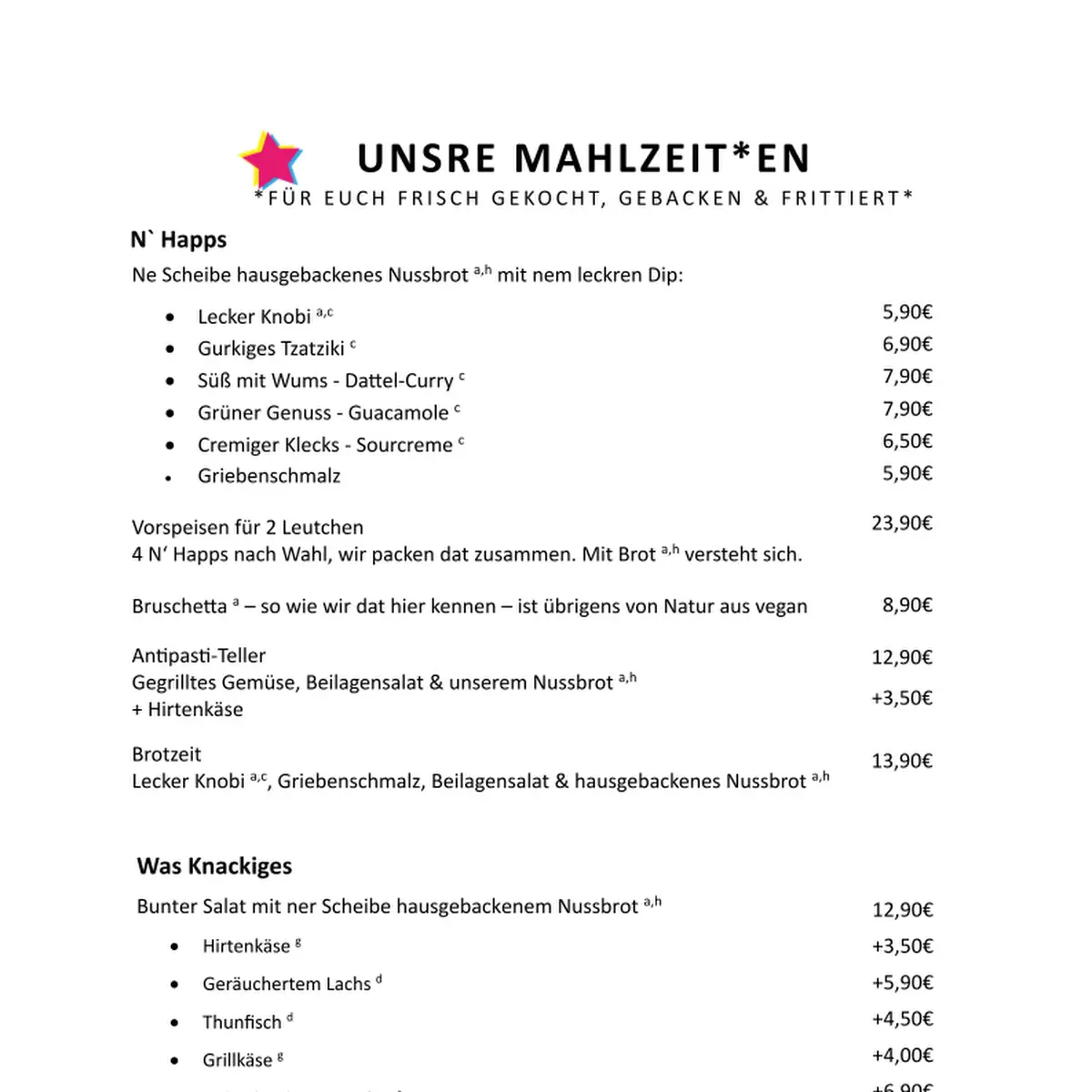 Speisekarte photo 2