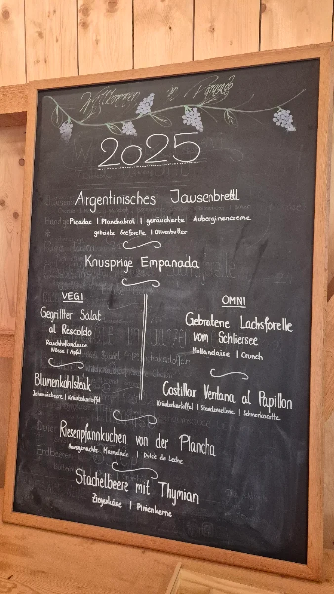 Speisekarte, Pop Up Jachenau von Parasado