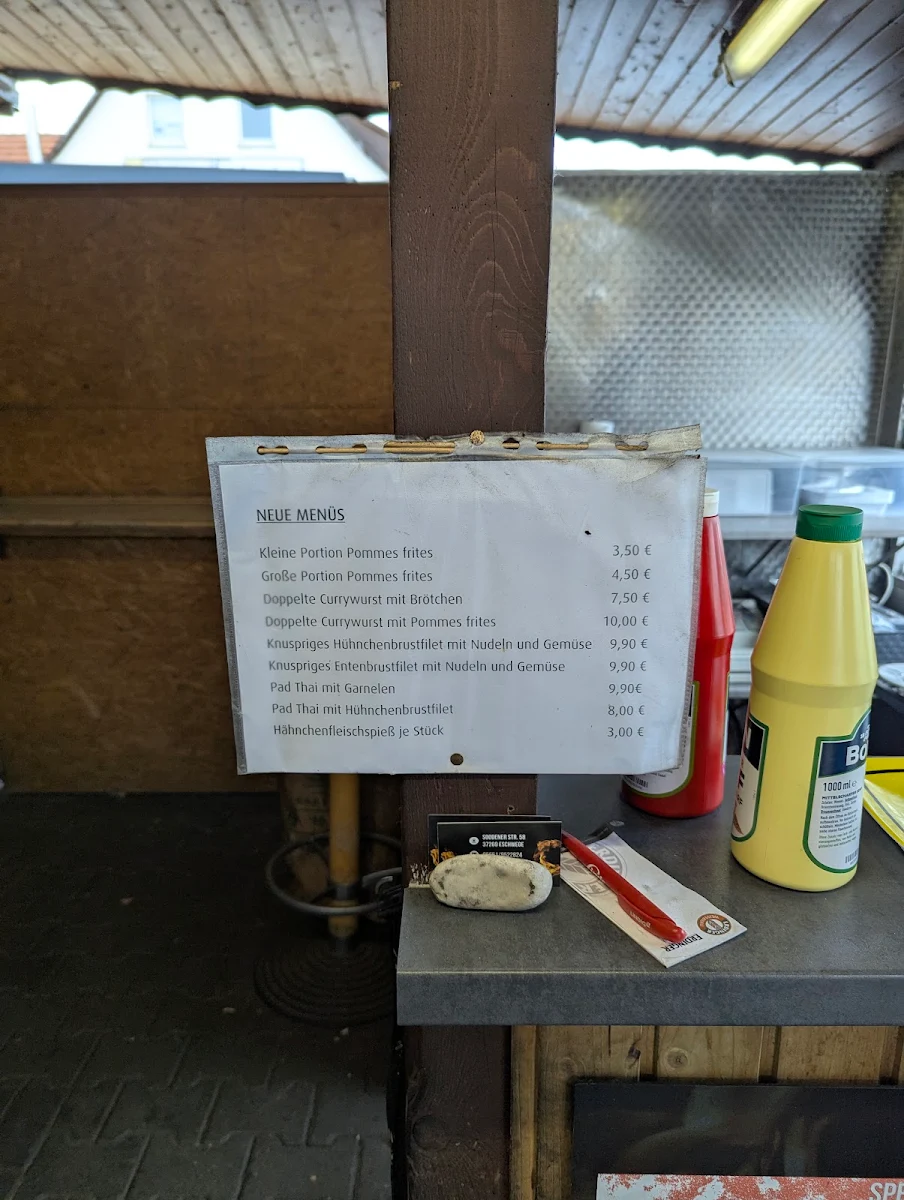 Speisekarte, Treffpunkt Imbiss - Bratwurst