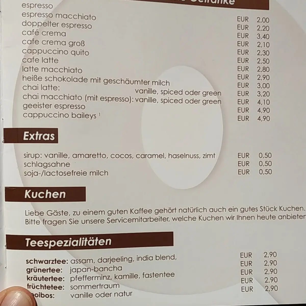 Speisekarte photo 5