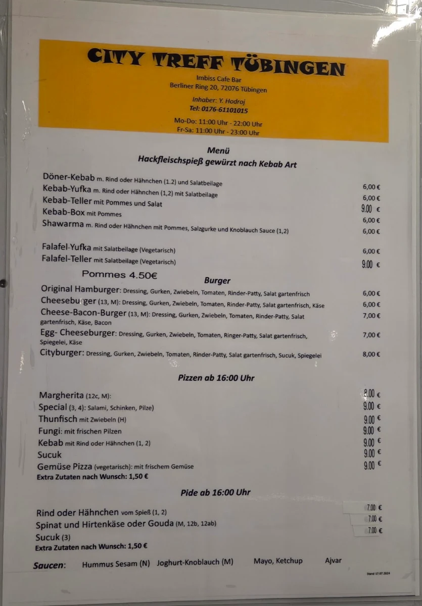 Speisekarte photo 1