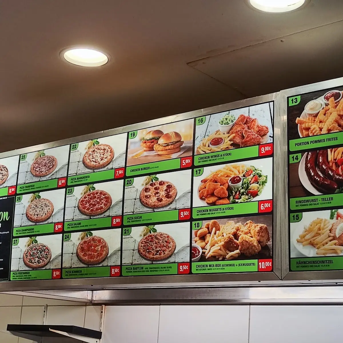 Speisekarte, Kebab & Pizza Babylon