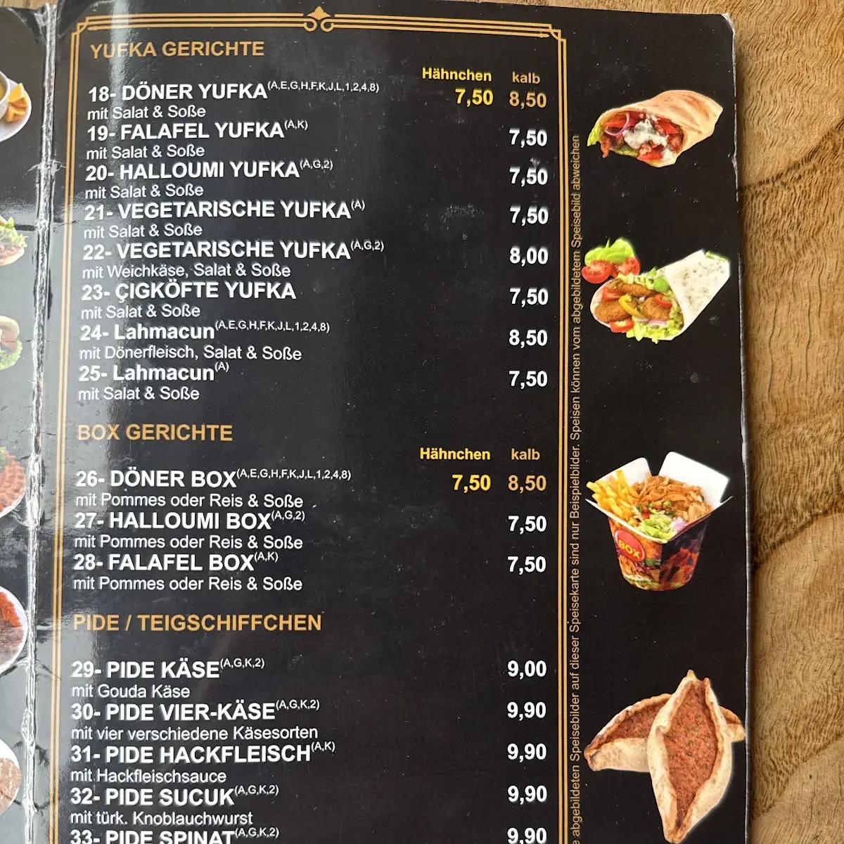 Speisekarte photo 2
