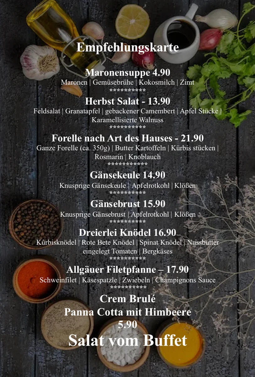 Speisekarte photo 6