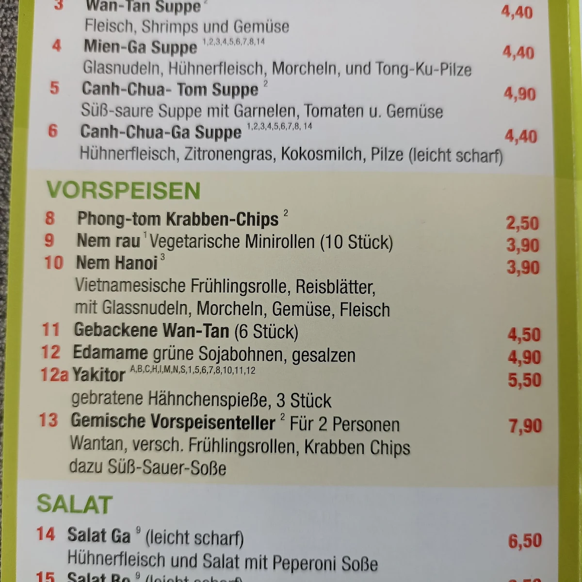 Speisekarte photo 3