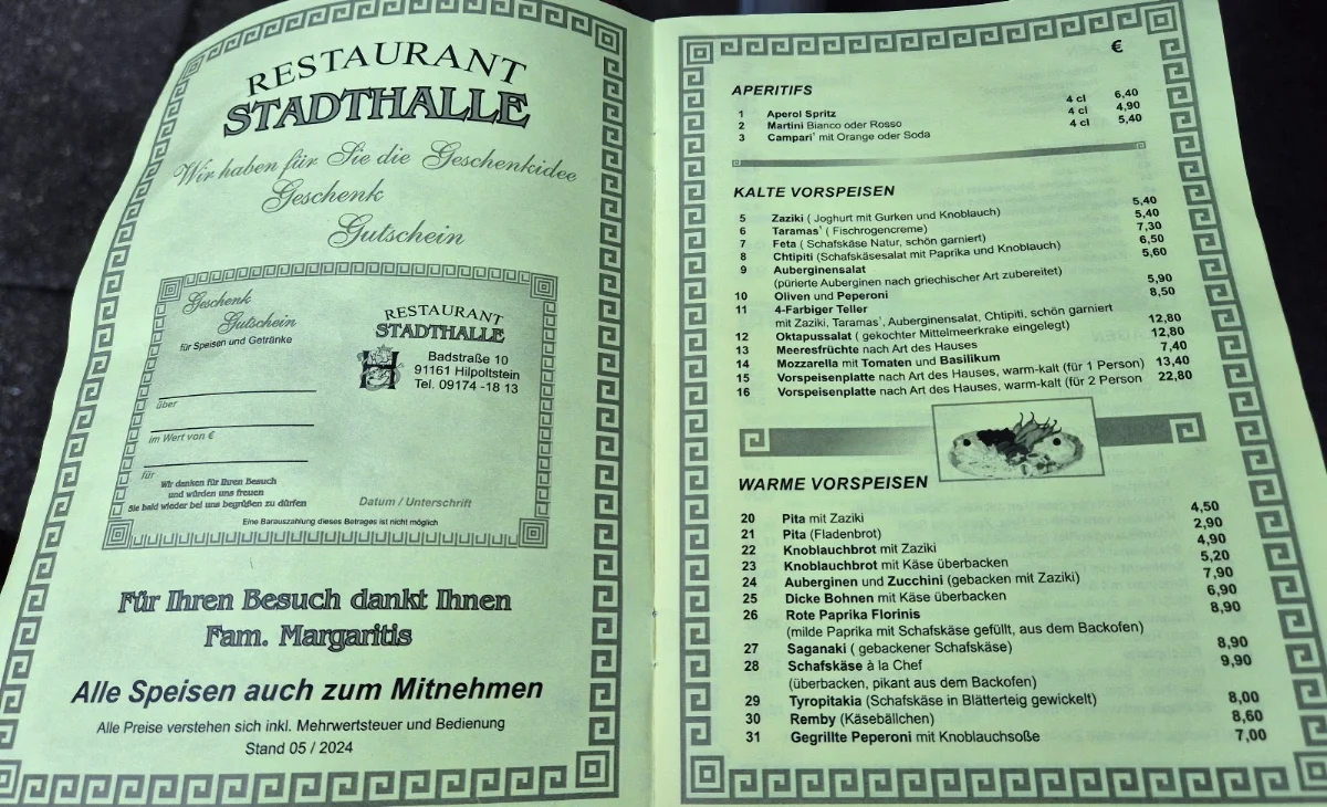 Speisekarte photo 2