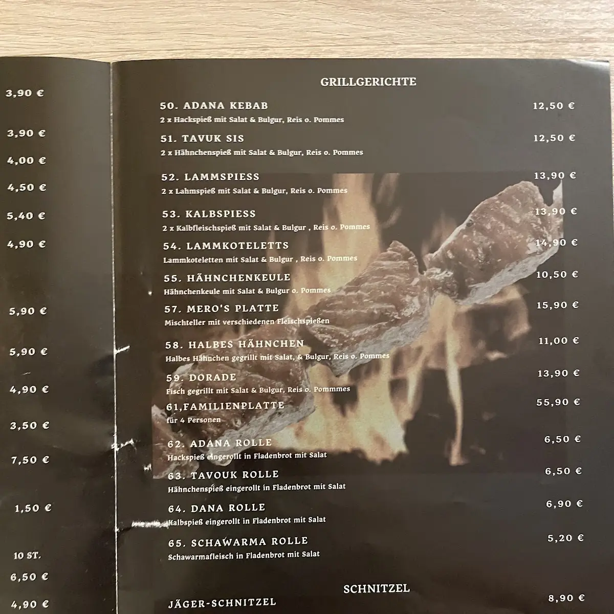 Speisekarte, Mero's - Burger & Holzkohlegrill Münster