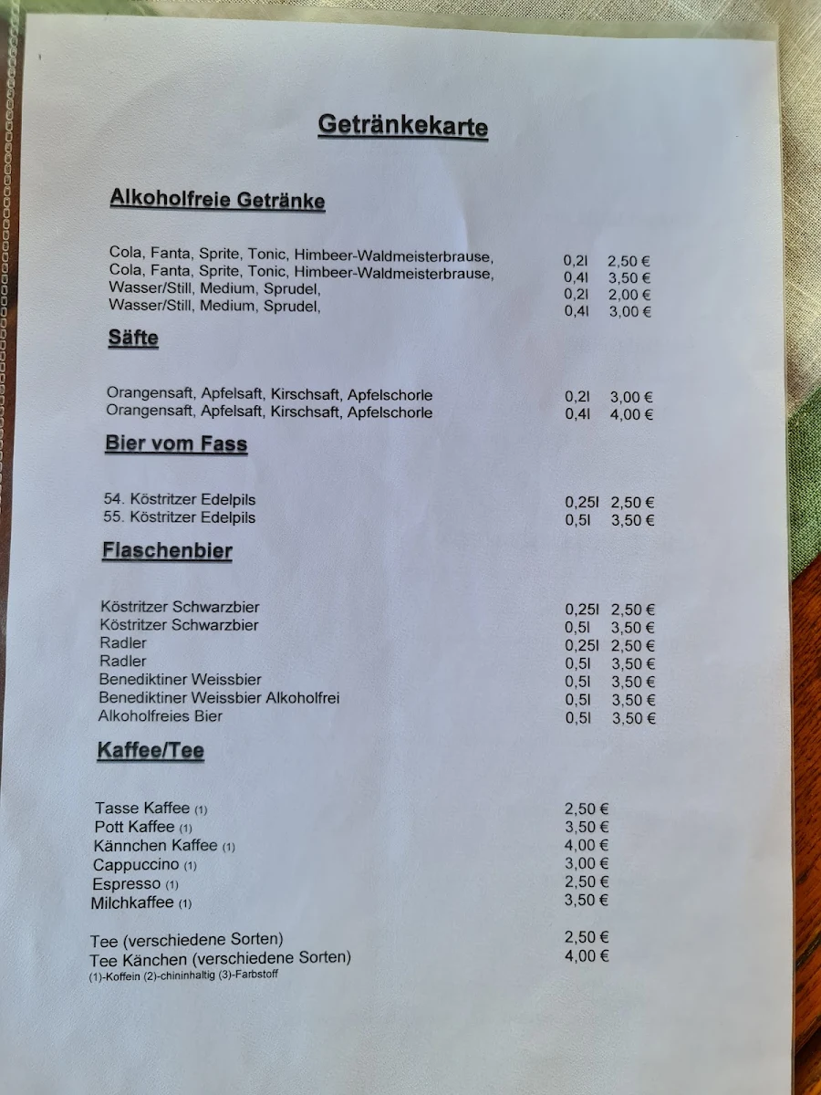 Speisekarte photo 1