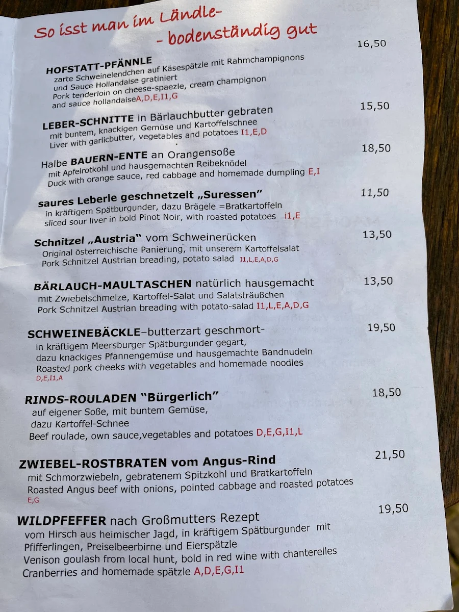 Speisekarte photo 8