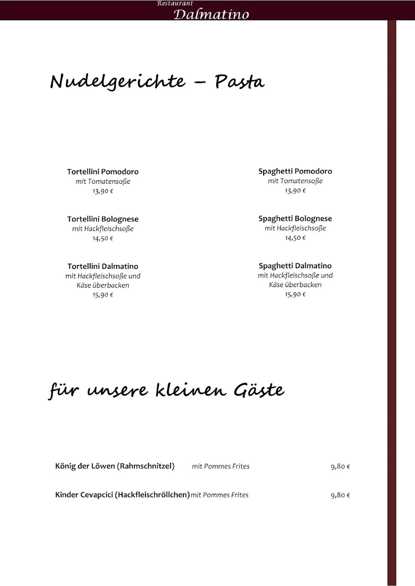 Speisekarte photo 1