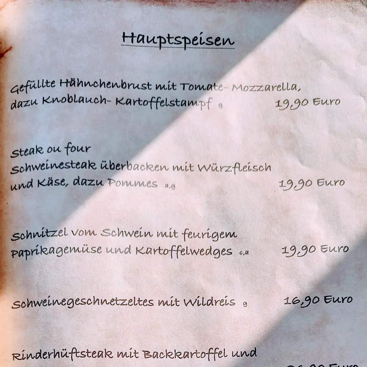 Speisekarte photo 2