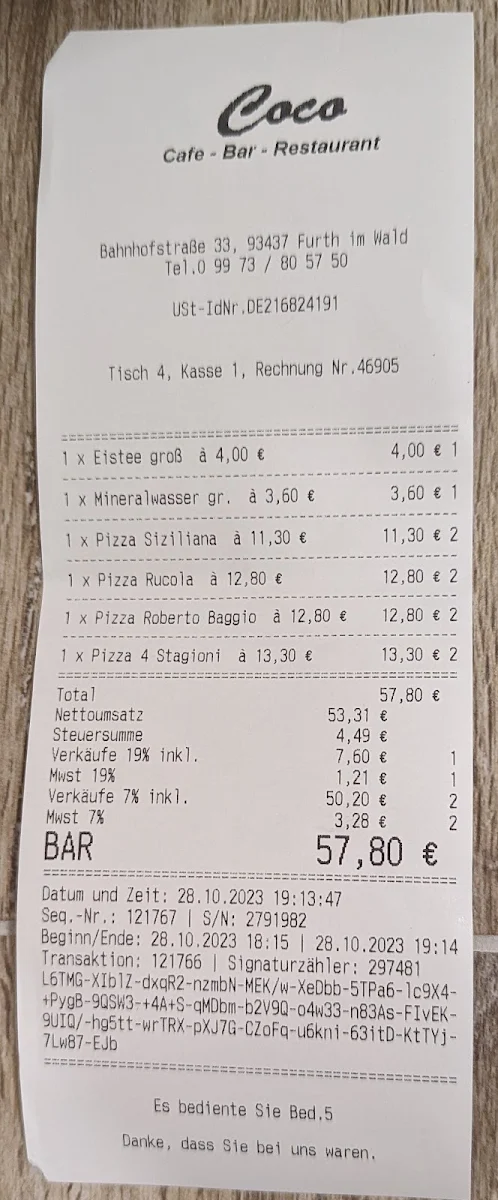 Speisekarte, Cafe-Bistro Coco Kövi Csilla