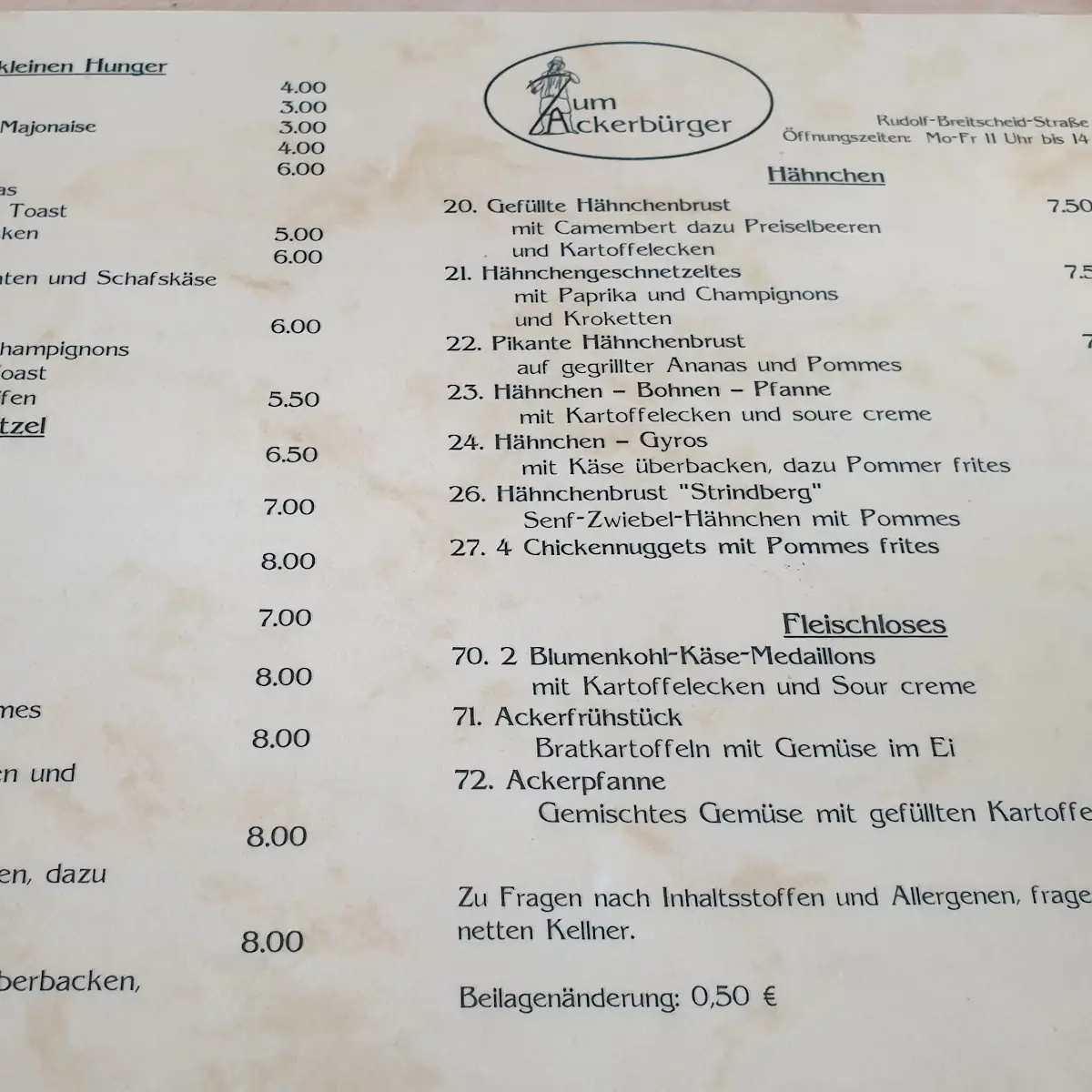 Speisekarte photo 2