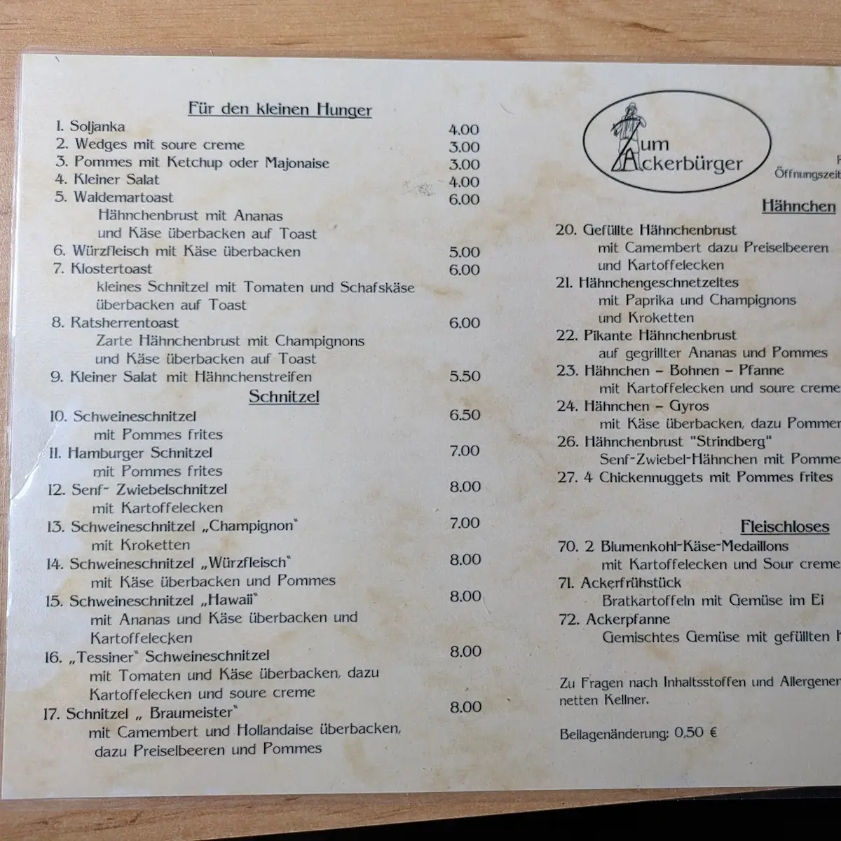 Speisekarte photo 3
