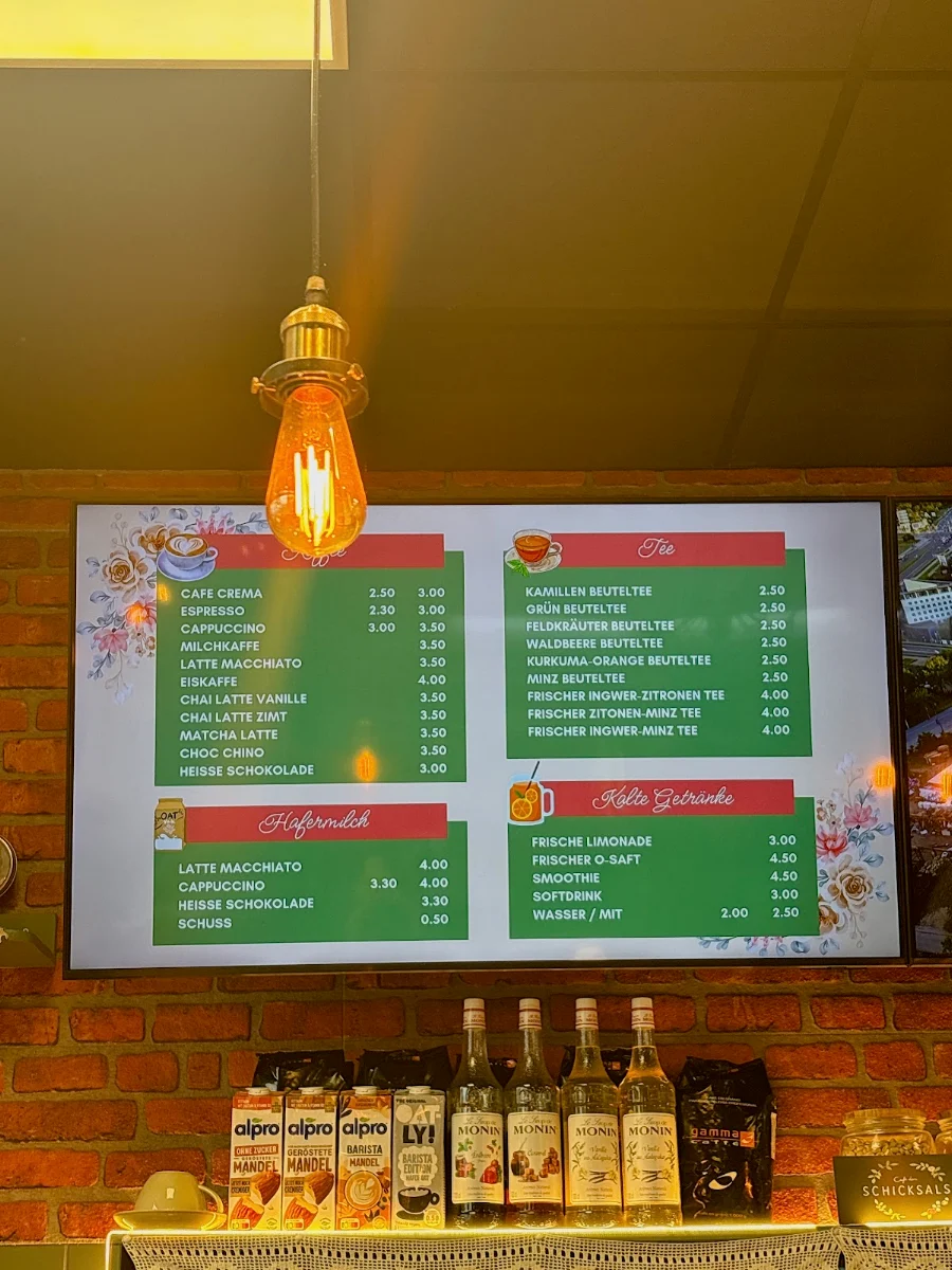 Speisekarte, Café des Schicksals