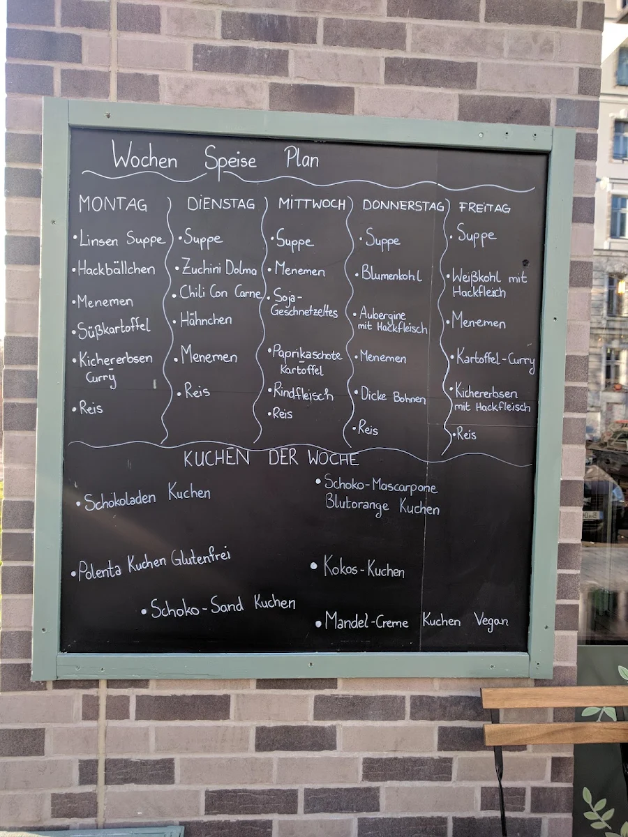 Speisekarte, Café des Schicksals