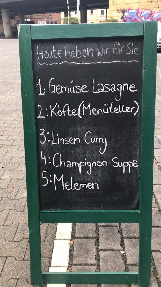 Speisekarte, Café des Schicksals