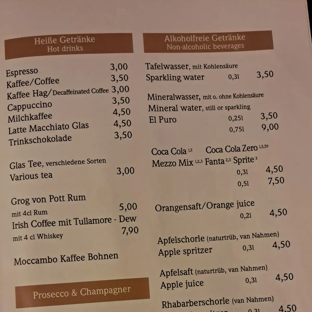 Speisekarte photo 1