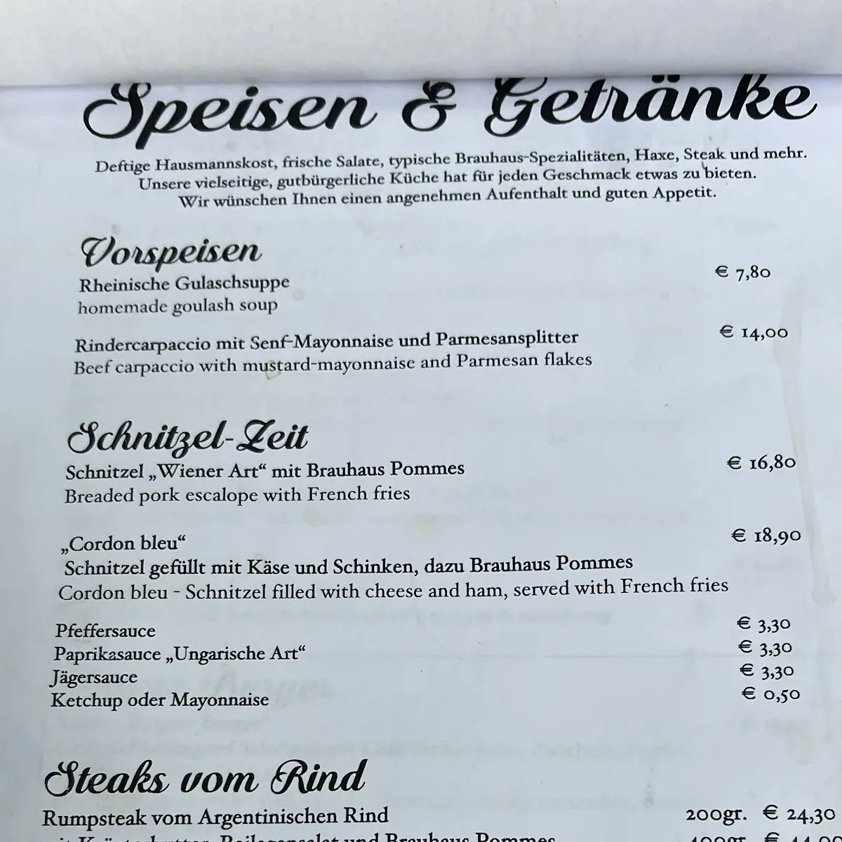 Speisekarte photo 6