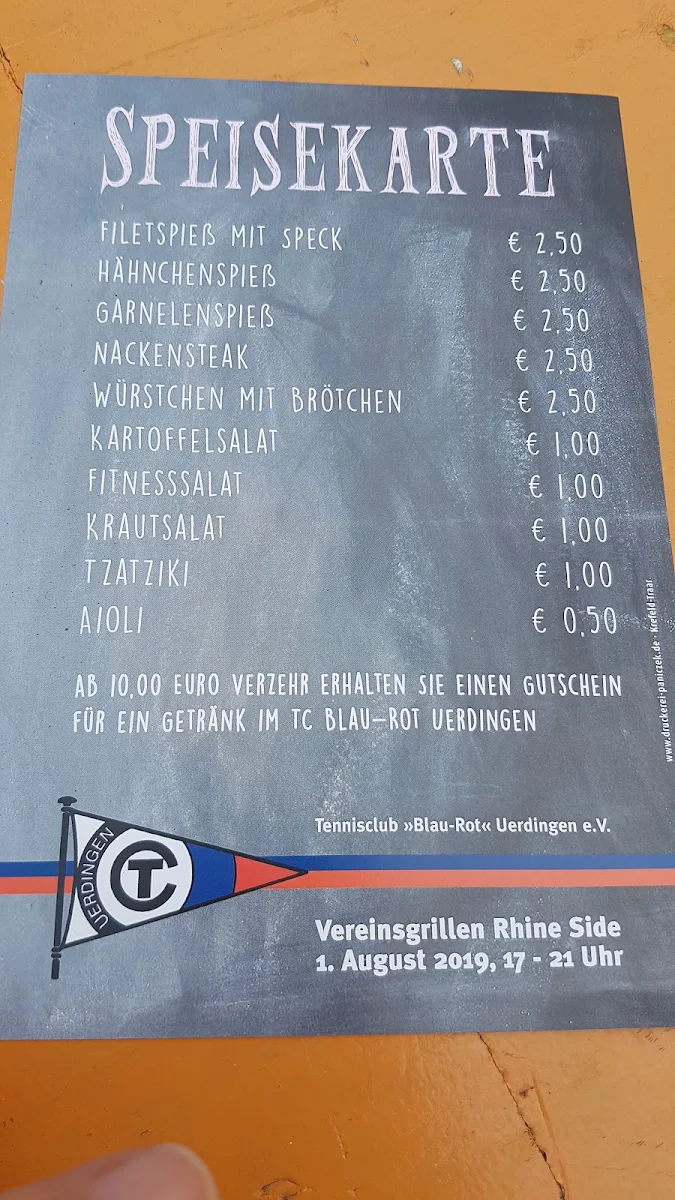 Speisekarte, Rhine Side