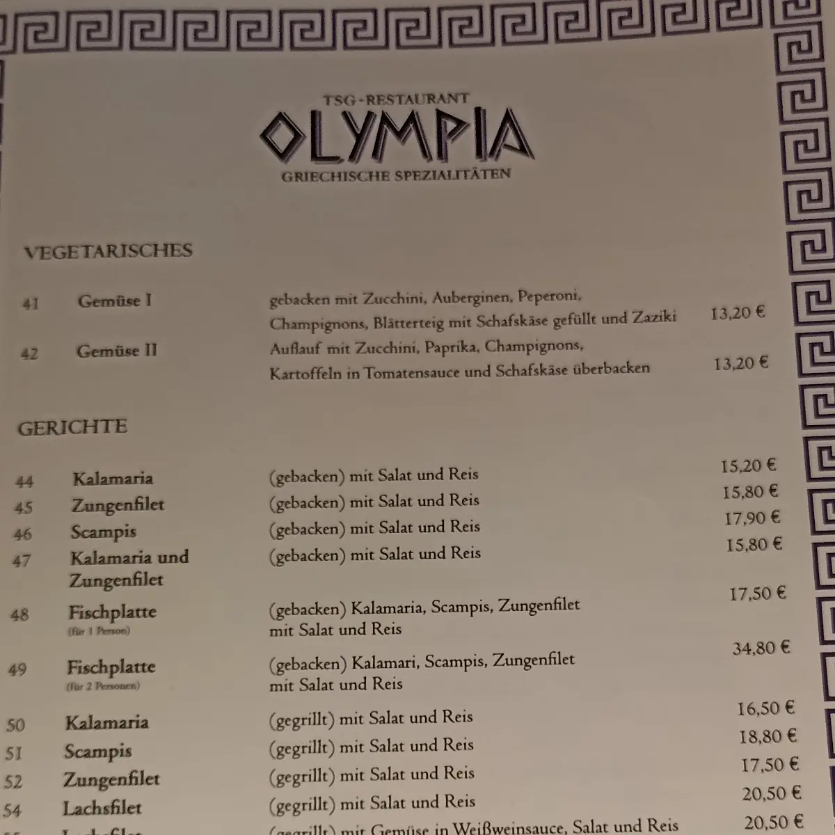 Speisekarte photo 2