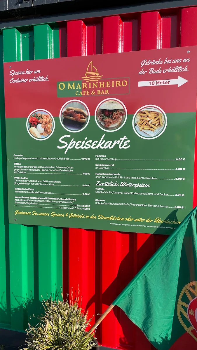 Speisekarte, O Marinheiro Café & Bar