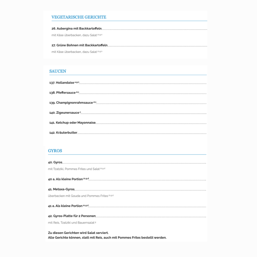 Speisekarte photo 6