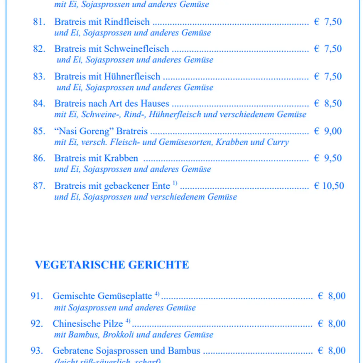 Speisekarte photo 2