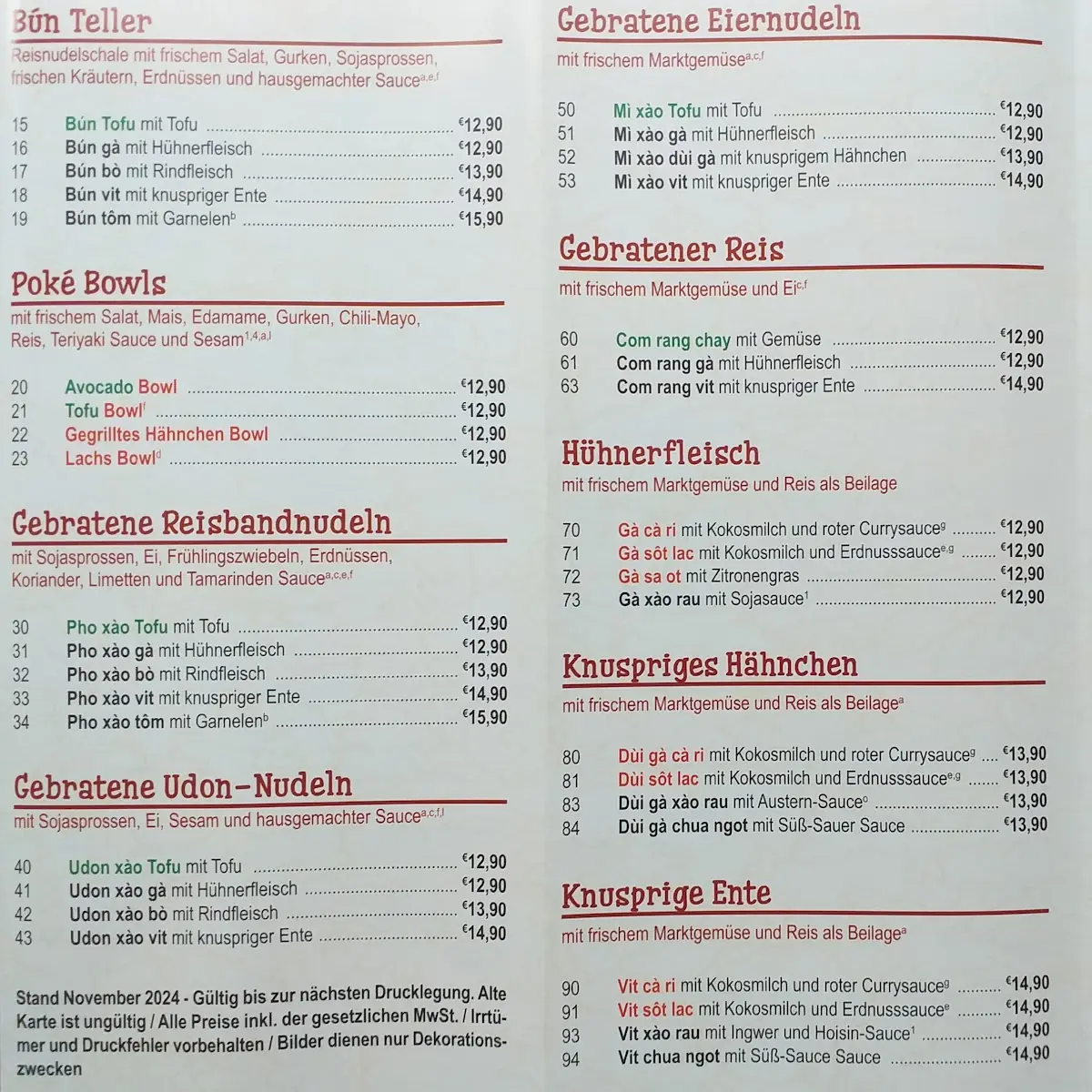 Speisekarte photo 1