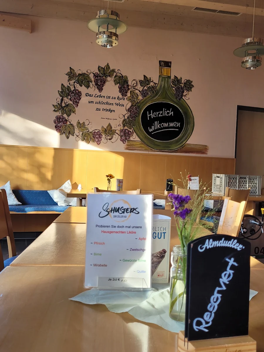 Speisekarte, Schusters "Zur Zeller Au"