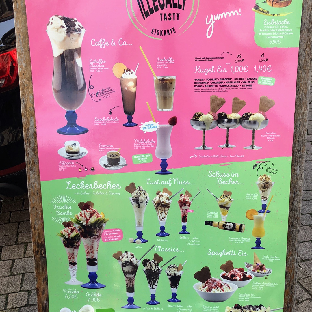Speisekarte, illegally tasty