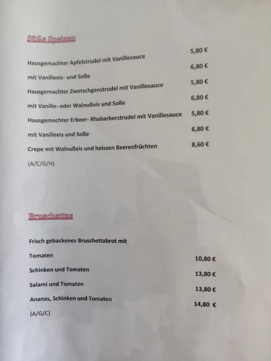 Speisekarte photo 1