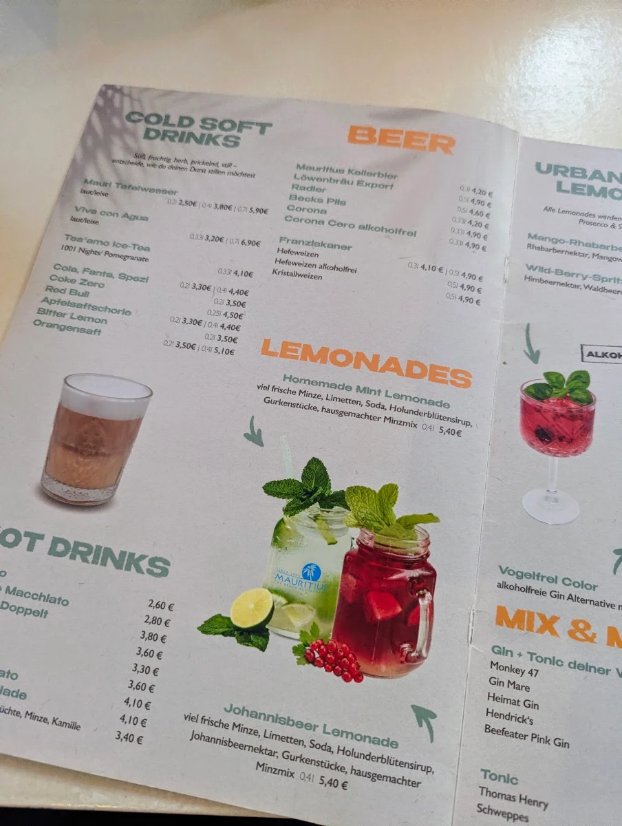 Speisekarte, Mauritius Restaurant Fellbach