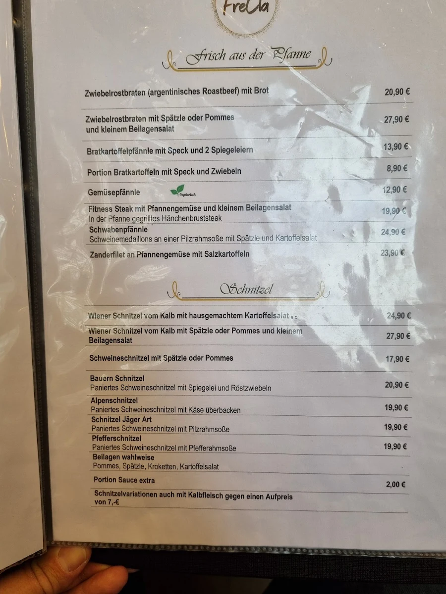 Speisekarte, Restaurant FreCla