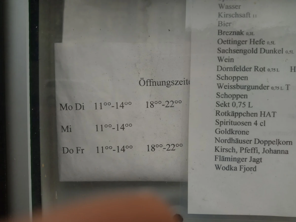 Speisekarte, Kellerklause