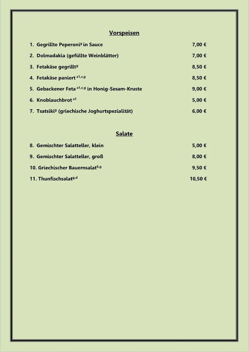 Speisekarte photo 3